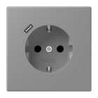 JUNG - SCHUKO Steckdose 16 A 250 V ~, mit USB 1 x Typ C,  SAFETY+, Serie LS, gris 31