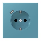 JUNG - SCHUKO Steckdose 16 A 250 V ~, mit USB 1 x Typ CSAFETY+, Serie LS, céruléen vif