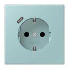 JUNG - SCHUKO Steckdose 16 A 250 V ~, USB 1 x Typ CSAFETY+, Serie LS, céruléen clair