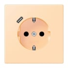 JUNG - SCHUKO Steckdose 16 A 250 V ~, mit USB 1 x Typ C,  SAFETY+, Serie LS, ocre