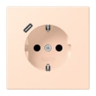 JUNG - SCHUKO Steckdose 16 A 250 V ~, mit USB 1 x Typ C,  SAFETY+, Serie LS, rose pâle