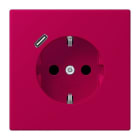 JUNG - SCHUKO Steckdose 16 A 250 V ~, mit USB 1 x Typ CSAFETY+, Serie LS, rouge rubia