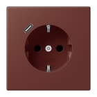 JUNG - SCHUKO Steckdose 16 A 250 V ~, USB 1 x Typ CSAFETY+, terre sienne brûlée 31