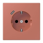 JUNG - SCHUKO Steckdose 16 A 250 V ~, USB 1 x Typ CSAFETY+, terre sienne brique