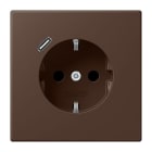 JUNG - SCHUKO Steckdose 16 A 250 V ~, USB 1 x Typ CSAFETY+, terre d'ombre brûlée 31