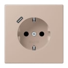 JUNG - SCHUKO Steckdose 16 A 250 V ~, USB 1 x Typ CSAFETY+, ombre brûlée claire