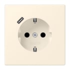 JUNG - SCHUKO Steckdose 16 A 250 V ~, mit USB 1 x Typ CSAFETY+, Serie LS, blanc ivoire