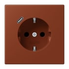 JUNG - SCHUKO Steckdose 16 A 250 V ~, USB 1 x Typ CSAFETY+, terre sienne brûlée 59
