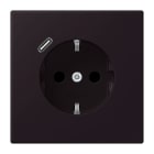 JUNG - SCHUKO Steckdose 16 A 250 V ~, mit USB 1 x Typ CSAFETY+, Serie LS, noir d'ivoire
