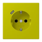 JUNG - SCHUKO Steckdose 16 A 250 V ~, USB 1 x Typ CSAFETY+, Serie LS, vert olive vif