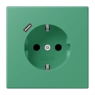 JUNG - SCHUKO Steckdose 16 A 250 V ~, mit USB 1 x Typ C,  SAFETY+, Serie LS, vert 59