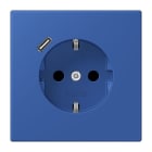 JUNG - SCHUKO Steckdose 16 A 250 V ~, USB 1 x Typ CSAFETY+, Serie LS, bleu outremer 59