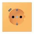 JUNG - SCHUKO Steckdose 16 A 250 V ~, USB 1 x Typ CSAFETY+, Serie LS, ocre jaune clair