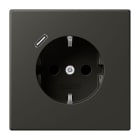 JUNG - SCHUKO Steckdose 16 A 250 V ~, USB 1 x Typ CSAFETY+, ombre naturelle 59