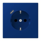 JUNG - SCHUKO Steckdose 16 A 250 V ~, USB 1 x Typ CSAFETY+, bleu outremer foncé