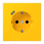 JUNG - SCHUKO Steckdose 16 A 250 V ~, mit USB 1 x Typ CSAFETY+, Serie LS, le jaune vif