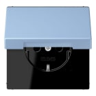 JUNG - SCHUKO Steckdose, 16 A 250 V ~, SAFETY+, Klappdeckel, Serie LS, outremer moyen