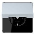JUNG - SCHUKO Steckdose, 16 A 250 V ~,  SAFETY+, Klappdeckel, Serie LS, outremer pale