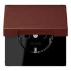 JUNG - SCHUKO Steckdose, 16 A 250 V ~SAFETY+, Klappdeckel, terre sienne brûlée 31