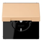 JUNG - SCHUKO Steckdose, 16 A 250 V ~SAFETY+, Klappdeckel, terre sienne claire 31