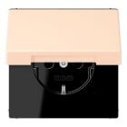 JUNG - SCHUKO Steckdose, 16 A 250 V ~SAFETY+, Klappdeckel, Serie LS, terre sienne pâle