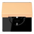 JUNG - SCHUKO Steckdose, 16 A 250 V ~SAFETY+, Klappdeckel, terre sienne claire 59