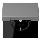 JUNG - SCHUKO Steckdose, 16 A 250 V ~, Klappdeckel, Serie LS, gris 31