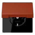 JUNG - SCHUKO Steckdose, 16 A 250 V ~, Klappdeckel, Serie LS, l'ocre rouge