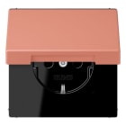 JUNG - SCHUKO Steckdose, 16 A 250 V ~, Klappdeckel, Serie LS, l'ocre rouge moyen