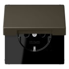 JUNG - SCHUKO Steckdose, 16 A 250 V ~, Klappdeckel, Serie LS, ombre naturelle 31