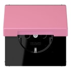 JUNG - SCHUKO Steckdose, 16 A 250 V ~, Klappdeckel, Serie LS, rose vif