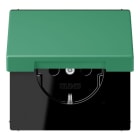 JUNG - SCHUKO Steckdose, 16 A 250 V ~, Klappdeckel, Serie LS, vert 59