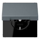 JUNG - SCHUKO Steckdose, 16 A 250 V ~, Klappdeckel, Serie LS, gris 59