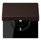 JUNG - SCHUKO Steckdose, 16 A 250 V ~, Klappdeckel, Serie LS, terre d’ombre brûlée 59
