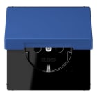 JUNG - SCHUKO Steckdose, 16 A 250 V ~, Klappdeckel, Serie LS, bleu outremer 59
