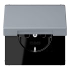 JUNG - SCHUKO Steckdose, 16 A 250 V ~, Klappdeckel, Serie LS, gris clair 59