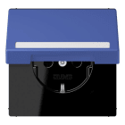 JUNG - SCHUKO Steckdose, 16 A 250 V ~,SchriftfeldSAFETY+, Klappdeckel, bleu ou