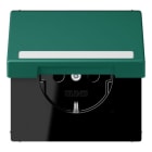 JUNG - SCHUKO Steckdose, 16 A 250 V ~,SchriftfeldSAFETY+, Klappdeckel, vert an