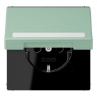 JUNG - SCHUKO Steckdose, 16 A 250 V ~,SchriftfeldSAFETY+, Klappdeckel, vert an