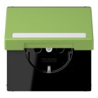 JUNG - SCHUKO Steckdose, 16 A 250 V ~,SchriftfeldSAFETY+, Klappdeckel, vert 31