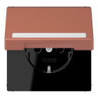 JUNG - SCHUKO Steckdose, 16 A 250 V ~,SchriftfeldSAFETY+, Klappdeckel, terre s