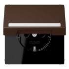 JUNG - SCHUKO Steckdose, 16 A 250 V ~,SchriftfeldSAFETY+, Klappdeckel, terre d