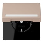 JUNG - SCHUKO Steckdose, 16 A 250 V ~,SchriftfeldSAFETY+, Klappdeckel, ombre b