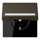 JUNG - SCHUKO Steckdose, 16 A 250 V ~,SchriftfeldSAFETY+, Klappdeckel, ombre n