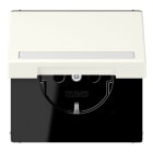 JUNG - SCHUKO Steckdose, 16 A 250 V ~,SchriftfeldSAFETY+, Klappdeckel, blanc i
