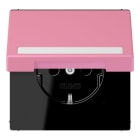 JUNG - SCHUKO Steckdose, 16 A 250 V ~,SchriftfeldSAFETY+, Klappdeckel, rose vi