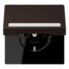 JUNG - SCHUKO Steckdose, 16 A 250 V ~,SchriftfeldSAFETY+, Klappdeckel, terre d