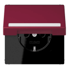JUNG - SCHUKO Steckdose, 16 A 250 V ~,SchriftfeldSAFETY+, Klappdeckel, le rubi