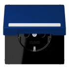 JUNG - SCHUKO Steckdose, 16 A 250 V ~,SchriftfeldSAFETY+, Klappdeckel, bleu ou