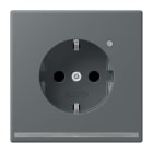 JUNG - SCHUKO Steckdose, 16 A 250 V ~, Orientierungslicht,SAFETY+, gris foncé 31